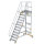 Plattformtreppe 60&deg; fahrbar Stufenbreite 800 mm 12 Stufen