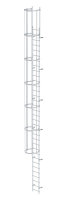 Einzügige Steigleiter mit Rückenschutz (Bau) Aluminium blank 10,72m