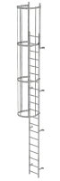 Einzügige Steigleiter mit Rückenschutz (Bau) Stahl verzinkt 6,80m