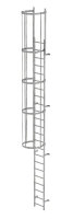 Einzügige Steigleiter mit Rückenschutz (Bau) Stahl verzinkt 7,64m