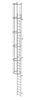 Einzügige Steigleiter mit Rückenschutz (Bau) Stahl verzinkt 9,60m