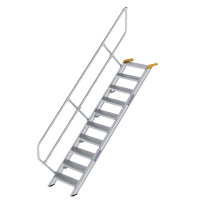 Treppe 45&deg; Stufenbreite 600 mm 10 Stufen Aluminium...