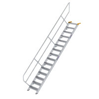Treppe 45&deg; Stufenbreite 600 mm 15 Stufen Aluminium...