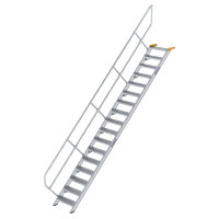 Treppe 45&deg; Stufenbreite 600 mm 17 Stufen Aluminium...