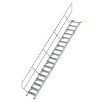 Treppe 45&deg; Stufenbreite 600 mm 18 Stufen Aluminium...