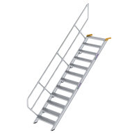 Treppe 45&deg; Stufenbreite 800 mm 12 Stufen Aluminium...