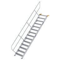 Treppe 45&deg; Stufenbreite 800 mm 14 Stufen Aluminium...