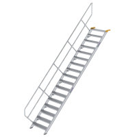 Treppe 45&deg; Stufenbreite 800 mm 17 Stufen Aluminium...