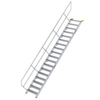 Treppe 45&deg; Stufenbreite 800 mm 18 Stufen Aluminium...