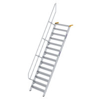 Treppe 60&deg; Stufenbreite 1000 mm 14 Stufen Aluminium...