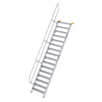 Treppe 60&deg; Stufenbreite 1000 mm 16 Stufen Aluminium...