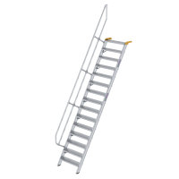 Treppe 60&deg; Stufenbreite 800 mm 15 Stufen Aluminium...