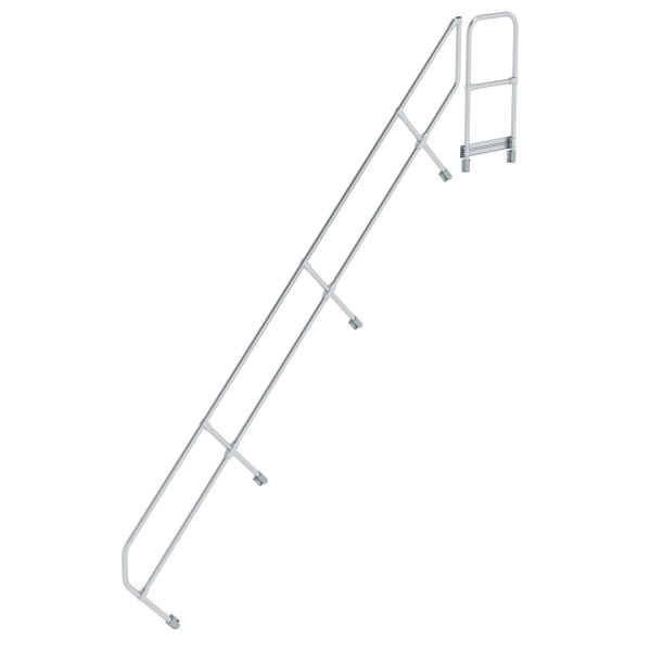 Treppe mit Plattform 45&deg; zweiter Handlauf f&uuml;r 15 Stufen Neigung 45&deg;