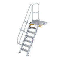 Treppe mit Plattform 60&deg; Stufenbreite 600 mm 7 Stufen...