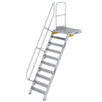 Treppe mit Plattform 60&deg; Stufenbreite 800 mm 10...