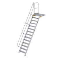 Treppe mit Plattform 60&deg; Stufenbreite 800 mm 14...