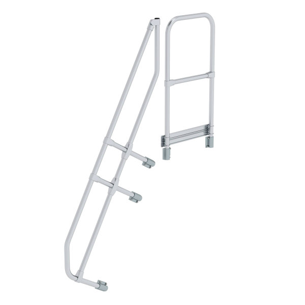 Treppe mit Plattform 60&deg; zweiter Handlauf f&uuml;r 6 Stufen Neigung 60&deg;