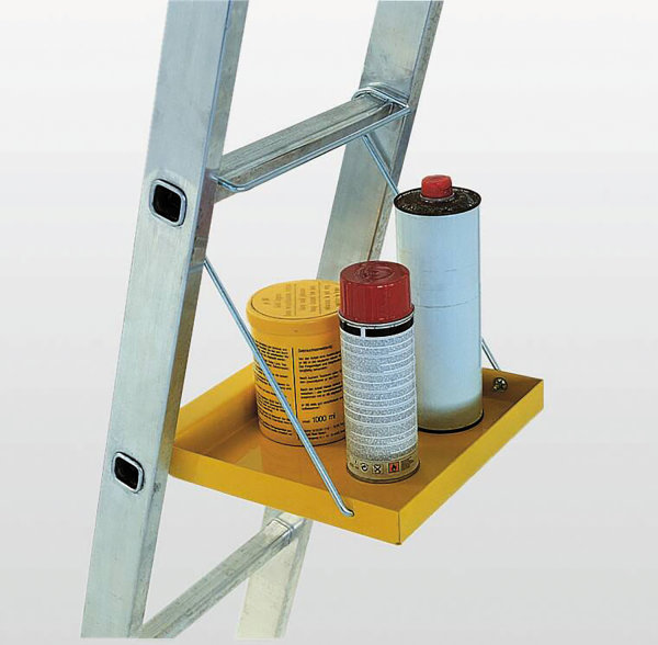 Ablageschale f&uuml;r Sprossen-Stehleitern gelb RAL 1021