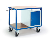 Tischwagen 2 Ladefl.1090x700 mm höhenverstellbar Stahlschrank, 1090x700 mm, 400 kg Tragkraft