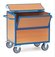Holzkastenwagen, 600 kg Tragf&auml;higkeit, Blau