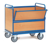Holzkastenwagen, 600 kg Tragf&auml;higkeit, Blau