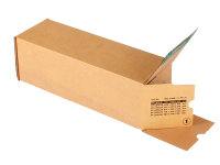Long BOX Versandverpackung für lange und gerollte Güter aus Wellpappe braun (B KL)m. Selbstklebeverschluß u. Aufreißfaden, DIN A3, 315x105x105 mm, Braun