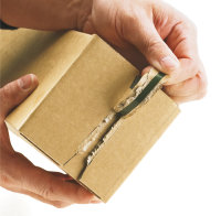 Long BOX Versandverpackung f&uuml;r lange und gerollte G&uuml;ter aus Wellpappe braun (B KL)m. Selbstklebeverschlu&szlig; u. Aufrei&szlig;faden, DIN A3, 315x105x105 mm, Braun