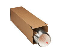 Long BOX "XL" Versandverpackung für lange und gerollte Güter aus Wellpappe braun (C KL)m. Selbstklebeverschluß u. Aufreißfaden, DIN A1, 610x190x190 mm, Braun