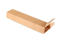 Trapez- Versandverpackung (keine zuschl. bei allen Postdienstleistern) aus Wellpappe braun (FE KL) m. Selbstklebeverschlu&szlig;, DIN A1, 610x 145/108 x75 mm, Braun