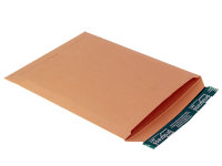 Versandtasche aus Vollpappe braun (TL1 450g) m. Selbstklebeverschluß u. Aufreißfaden, DIN B4, 285x365x -30 mm, Braun