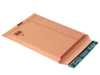 Versandtasche aus Wellpappe braun (E KL) m. Selbstklebeverschluß u. Aufreißfaden, DIN A3, 335x500x -50 mm, Braun
