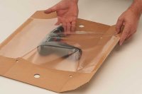 FIXTRAY aus Wellpappe braun (B KL) mit 50m&micro; Folie passend zu progressPACK FLIXBOXreturn, 220x131x -100 mm, Braun