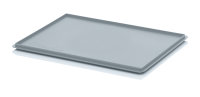 Auflagedeckel für Eurobehälter, 600x400x22 mm, Silbergrau