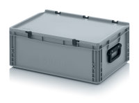 Eurobehälter Koffer 2GS, 600x400x235 mm, Silbergrau