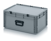 Eurobehälter Koffer 1G, 600x400x285 mm, Silbergrau