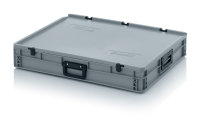Eurobehälter Koffer 3G, 800x600x135 mm, Silbergrau