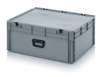 Eurobehälter Koffer 1G, 800x600x335 mm, Silbergrau