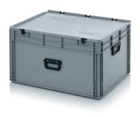 Eurobehälter Koffer 3G, 800x600x435 mm, Silbergrau