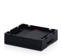ESD-Faltboxen ohne Deckel, ohne Deckel, 400x300x270 mm, Schwarz