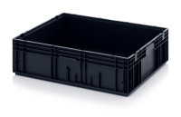 ESD-Maxi-KLT-Behälter, 800x600x220 mm, Schwarz