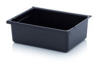 ESD-Schubladenbehälter Einzelkomponenten, Schublade, bis 2 Schubladen je Kasten, 530x360x175 mm, Schwarz