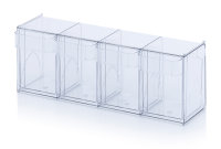 Kippkästen-Sets, 600x168x207 mm, Glasklar