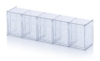 Kippkästen-Sets, 600x133x164 mm, Glasklar