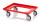 Transportroller Kompakt mit Gummir&auml;dern, 620x420 mm, Verkehrsrot