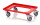 Transportroller Kompakt mit Gummir&auml;dern, 620x420 mm, Verkehrsrot
