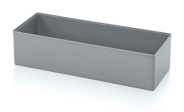 Einsatzk&auml;sten f&uuml;r Sortimentsboxen, 260x104x63 mm, Silbergrau