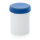 Schraubdosen Basic, mit Innendeckel, 1,5 Liter, Dose wei&szlig;, Deckel blau