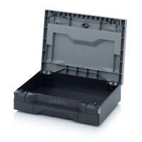 Toolboxen Pro, ohne Schloss, 400x300x120 mm, Box dunkelgrau, Deckel hellgrau