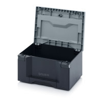 Toolboxen Pro, ohne Schloss, 400x300x230 mm, Box dunkelgrau, Deckel hellgrau
