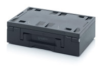 Toolboxen Pro, mit 2 gleichschließenden Schlössern, 600x400x175 mm, Box dunkelgrau, Deckel dunkelgrau